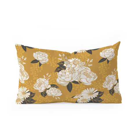 Lathe & Quill Glam Florals Gold Oblong Throw Pillow