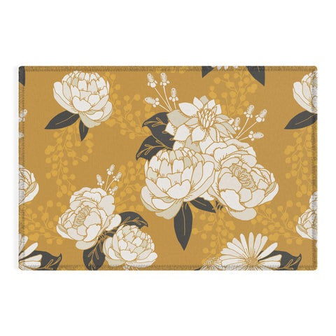 Lathe & Quill Glam Florals Gold Outdoor Rug