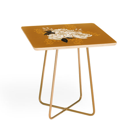 Lathe & Quill Glam Florals Gold Side Table