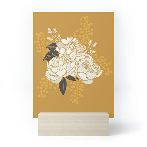 Lathe & Quill Glam Florals Gold Mini Art Print