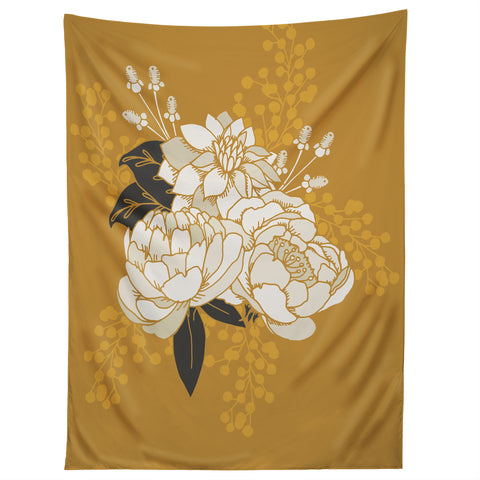 Lathe & Quill Glam Florals Gold Tapestry