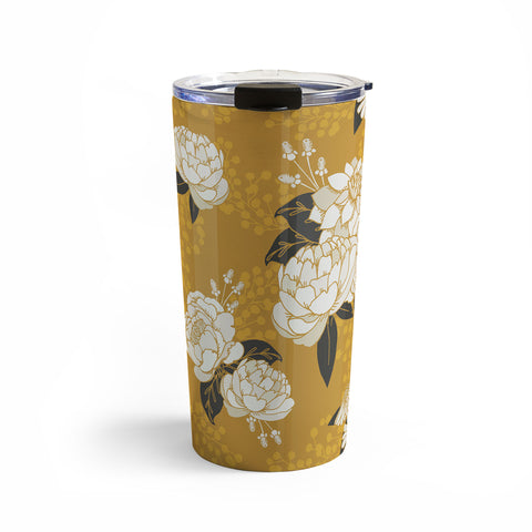 Lathe & Quill Glam Florals Gold Travel Mug