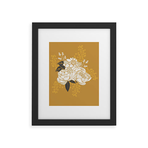 Lathe & Quill Glam Florals Gold Framed Art Print