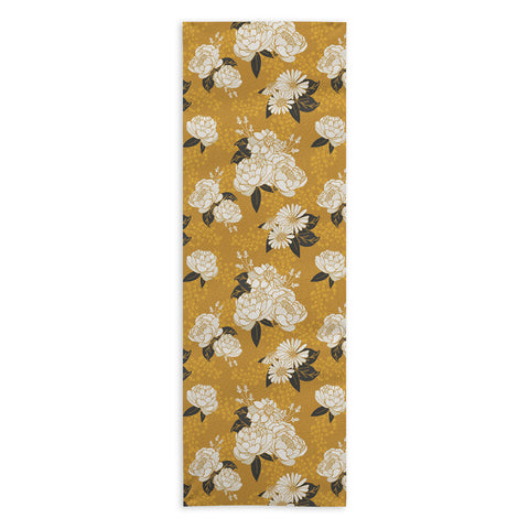 Lathe & Quill Glam Florals Gold Yoga Towel