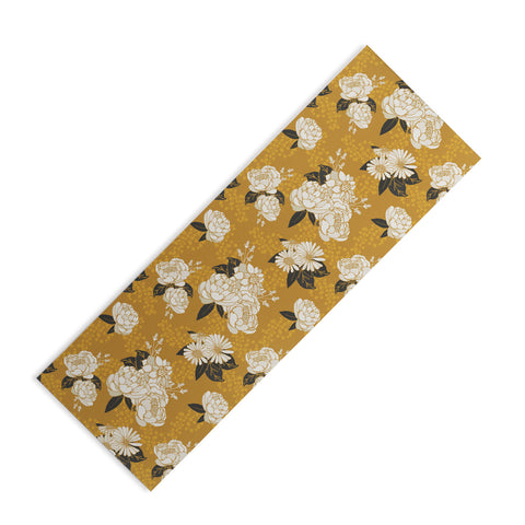Lathe & Quill Glam Florals Gold Yoga Mat