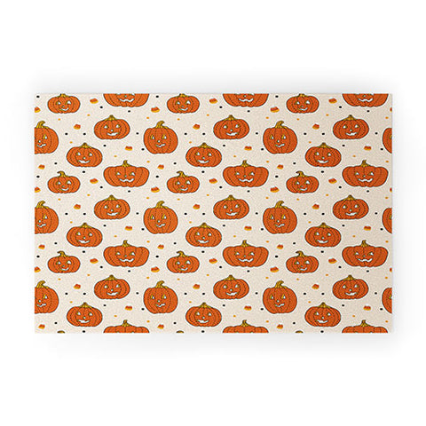 Lathe & Quill Happy Pumpkins Beige Welcome Mat