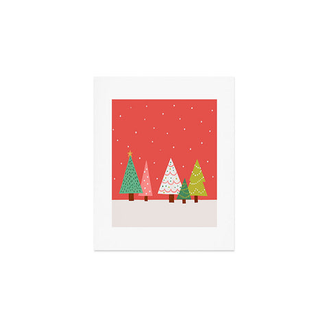 Lathe & Quill Holly Jolly Trees Art Print