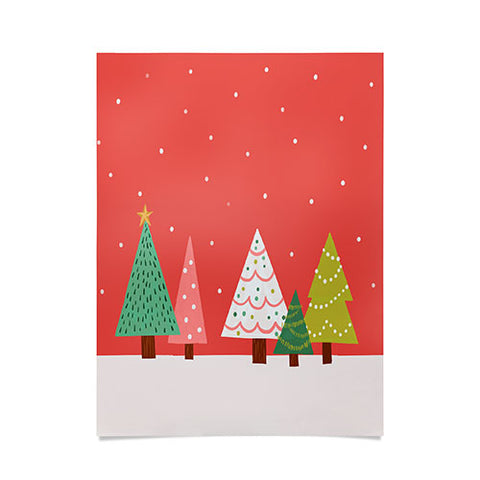 Lathe & Quill Holly Jolly Trees Poster