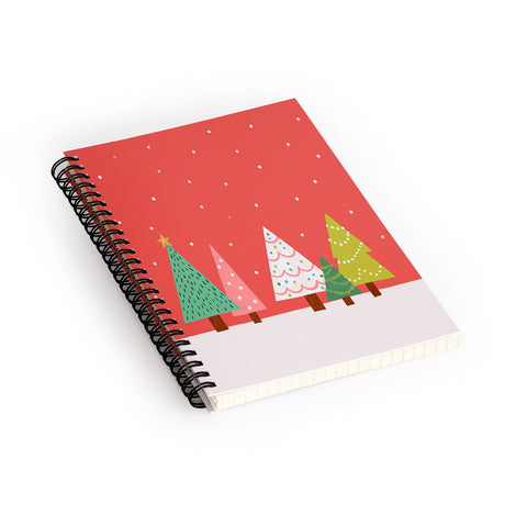Lathe & Quill Holly Jolly Trees Spiral Notebook