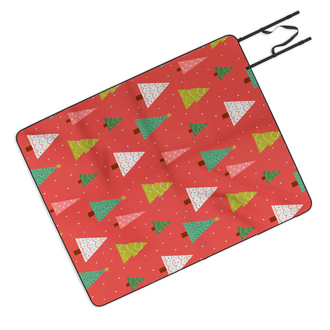 Lathe & Quill Holly Jolly Trees Picnic Blanket
