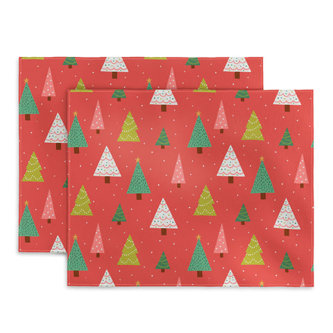 Lathe & Quill Holly Jolly Trees Placemat