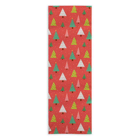 Lathe & Quill Holly Jolly Trees Yoga Towel