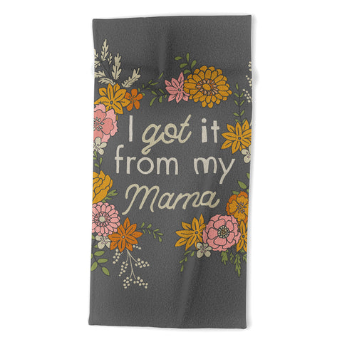 Lathe & Quill I Got It from My Mama Beach Towel