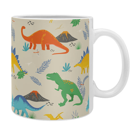 Lathe & Quill Jurassic Dinosaurs in Primary Coffee Mug