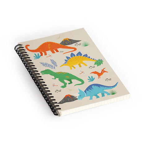 Lathe & Quill Jurassic Dinosaurs in Primary Spiral Notebook