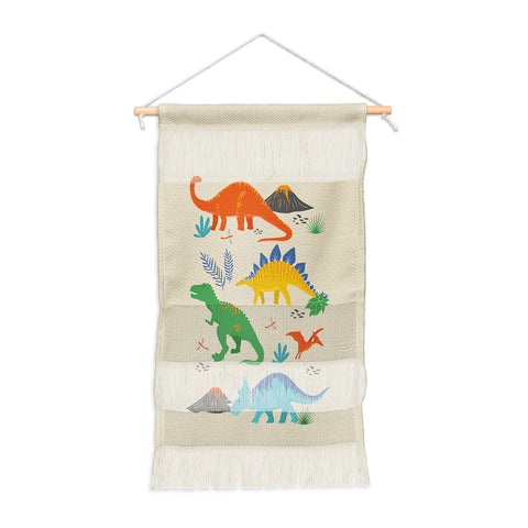 Lathe & Quill Jurassic Dinosaurs in Primary Wall Hanging Portrait