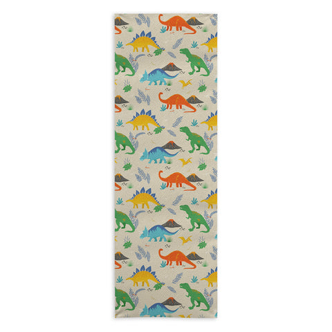 Lathe & Quill Jurassic Dinosaurs in Primary Yoga Towel