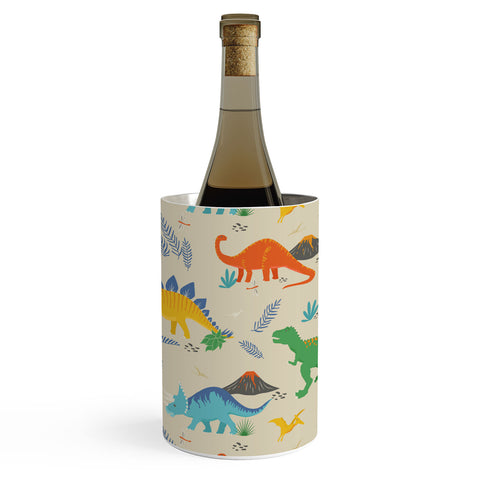 Lathe & Quill Jurassic Dinosaurs in Primary Wine Chiller
