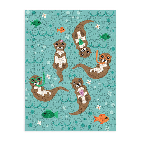 Lathe & Quill Kawaii Otters Playing Underwater Puzzle