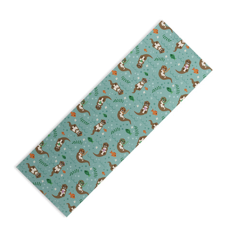 Lathe & Quill Kawaii Otters Playing Underwater Yoga Mat