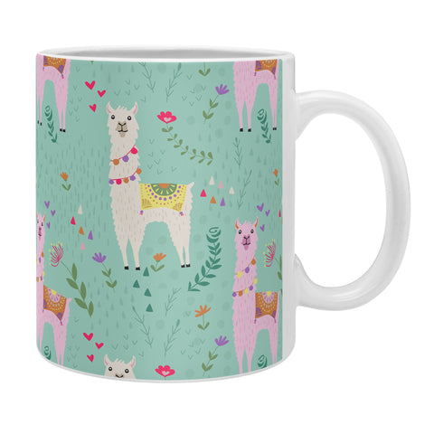 Lathe & Quill Llama Pattern Coffee Mug