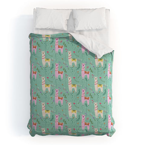 Lathe & Quill Llama Pattern Comforter