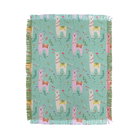 Lathe & Quill Llama Pattern Throw Blanket