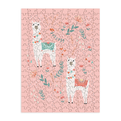 Lathe & Quill Lovely Llama on Pink Puzzle