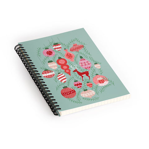 Lathe & Quill MidCentury Ornaments in Red Spiral Notebook