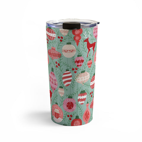 Lathe & Quill MidCentury Ornaments in Red Travel Mug