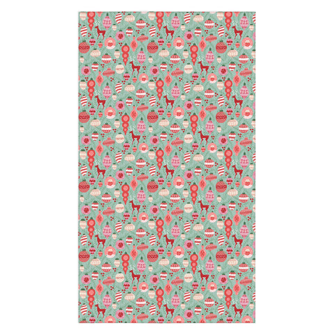 Lathe & Quill MidCentury Ornaments in Red Tablecloth