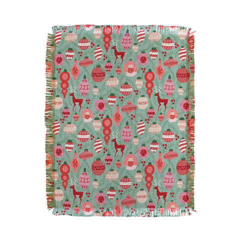 Lathe & Quill MidCentury Ornaments in Red Throw Blanket