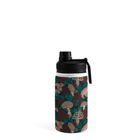 Lathe & Quill Moody Mushrooms and Pinecones Water Bottle