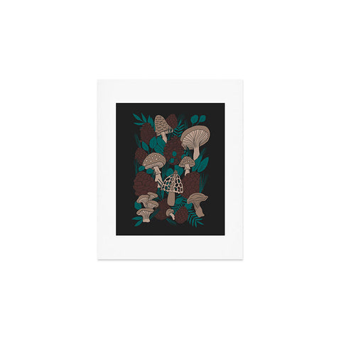 Lathe & Quill Moody Mushrooms and Pinecones Art Print