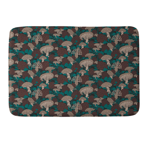 Lathe & Quill Moody Mushrooms and Pinecones Memory Foam Bath Mat