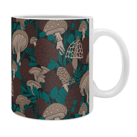Lathe & Quill Moody Mushrooms and Pinecones Coffee Mug