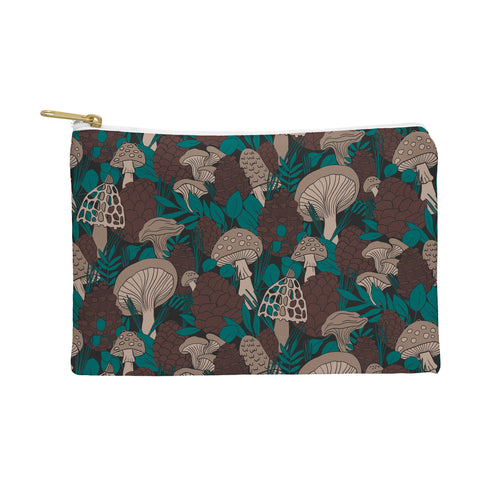 Lathe & Quill Moody Mushrooms and Pinecones Pouch