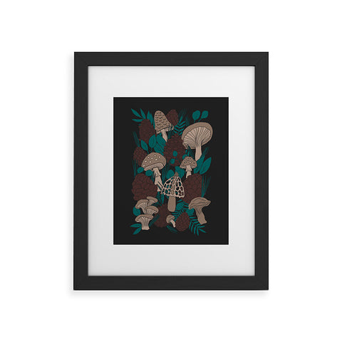 Lathe & Quill Moody Mushrooms and Pinecones Framed Art Print