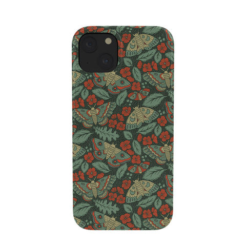 Lathe & Quill Moths in Emerald Twilight Phone Case