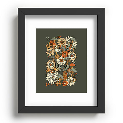 Lathe & Quill Mushroom Butterfly Garden Recessed Framing Rectangle