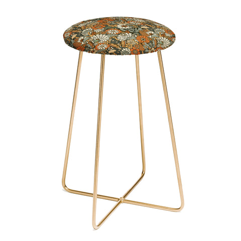Lathe & Quill Mushroom Butterfly Garden Counter Stool