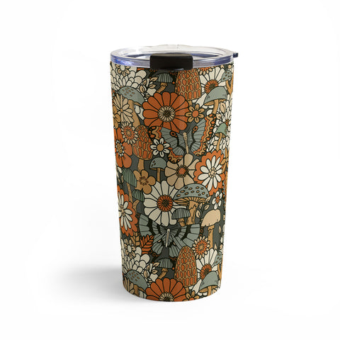 Lathe & Quill Mushroom Butterfly Garden Travel Mug