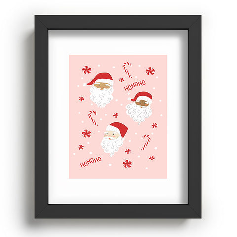Lathe & Quill Peppermint Santas Recessed Framing Rectangle