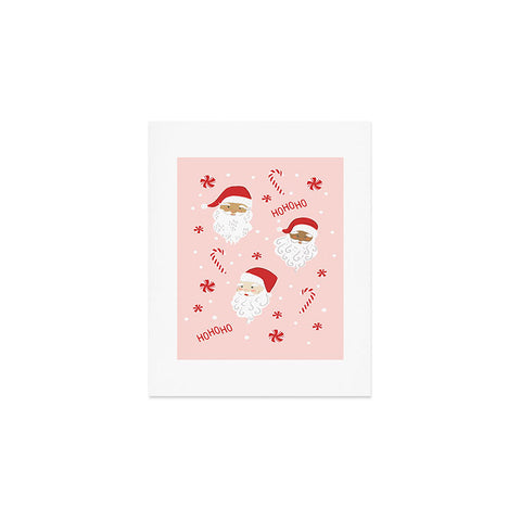 Lathe & Quill Peppermint Santas Art Print