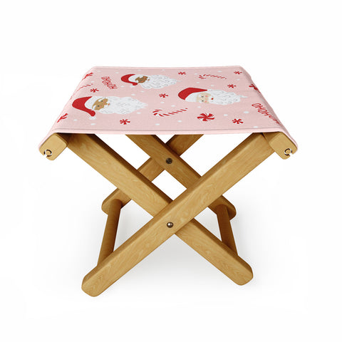 Lathe & Quill Peppermint Santas Folding Stool