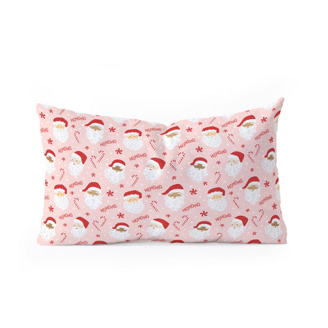 Lathe & Quill Peppermint Santas Oblong Throw Pillow