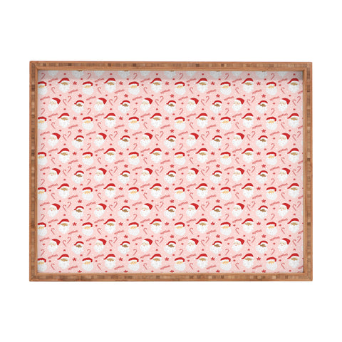 Lathe & Quill Peppermint Santas Rectangular Tray