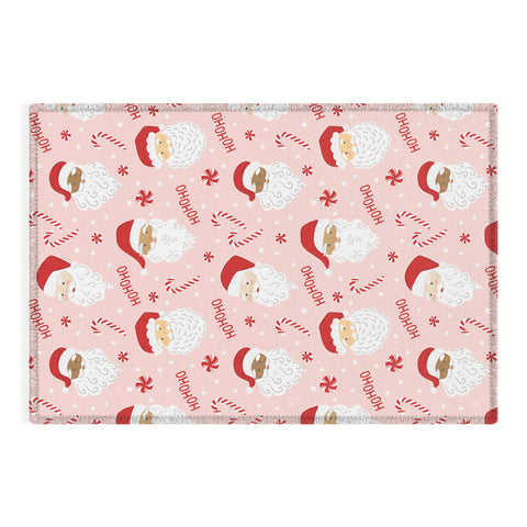 Lathe & Quill Peppermint Santas Outdoor Rug