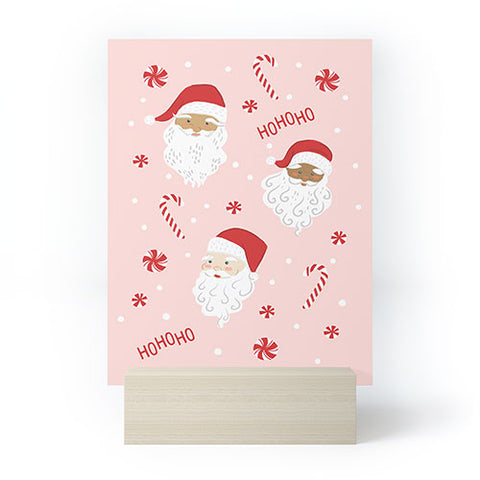 Lathe & Quill Peppermint Santas Mini Art Print
