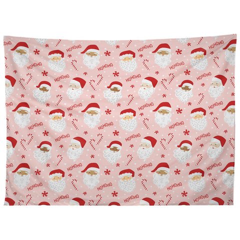 Lathe & Quill Peppermint Santas Tapestry